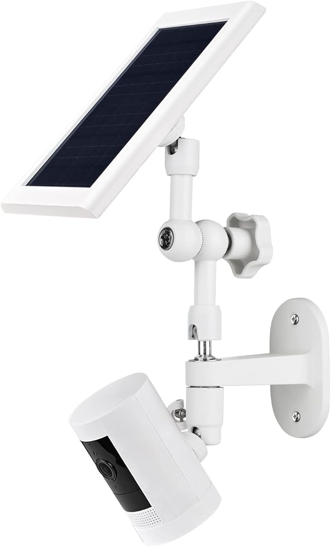 2-in-1 Wall Mount for Ring Solar Panel, Ring Stick Up Cam Battery, Spotlight Cam and Spotlight Cam Plus/Pro(Battery), Adjustable Angle to Get Maximum Sunlight for Your Solar Panel