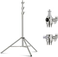 NEEWER 79"/2m Stainless Steel Light Stand, Spring Cushioned Heavy Duty Photography Tripod Stand with 1/4” to 3/8” Universal Screw Adapter for Strobe, LED Video Light, Ring Light, Monolight, Softbox