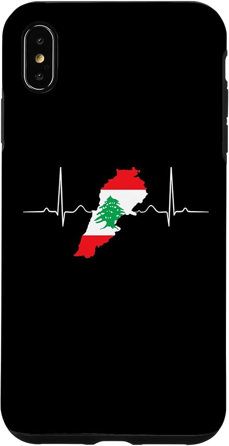 Lebanon Heart Lebanese Heartbeat Vintage Lebanon Map Case for iPhone XS Max