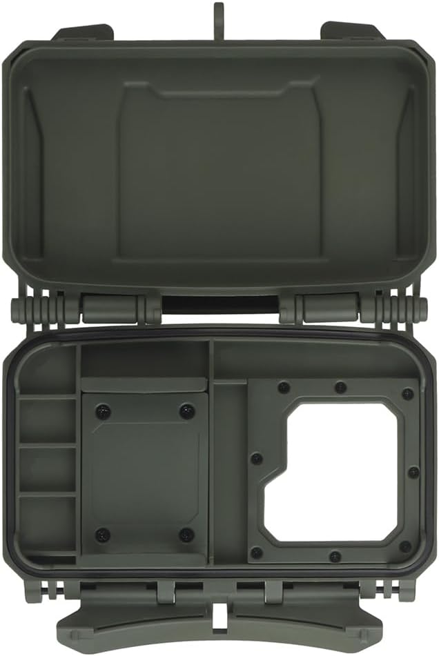 Tactical Phone Case Universal Integrated Phone Clamp MOLLE Holder, Cell Phone Chest Mount with Viewing Window for Map Navigation Airsoft Hunting Vest Plate Carrier Outdoor Hiking