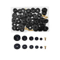 58 PCS Faucet Washers Assortment Kit, Flat & Beveled Rubber Faucet Washers, Brass Bibb Screws, Multi-Size Faucet Stem Washers, Outdoor Faucet Repair Kit