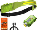 Headlamp 3 Packs,230° Wide Beam Super Bright Head Lights,Detachable Mini flashligh,Type-C USB Charging,9 Light Modes,Lightweight for Rock Climbing, Running, Repairing, Fishing, Cycling (1, Green)