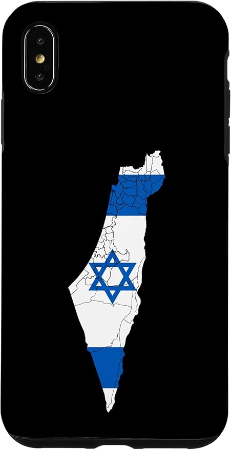 Israel National Flag Distressed Map Case for iPhone Xs Max