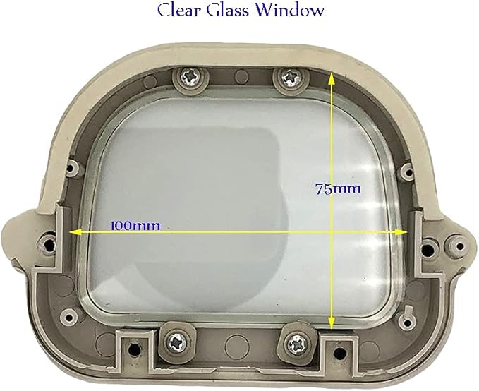 OwlCat 6inch Security CCTV Camera Housing Case Clear Glass Without Lens Cutout Surveillance Shell Outdoor Waterproof Enclosure Aluminium Alloy Cover, 240mm x 135mm x 100mm, 6006A