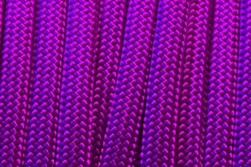 BORED? PARACORD! 550 lb Paracord – Ideal for Crafting, DIY Projects, Camping, Military & Active Outdoors – 300+ Colors – Tactical Parachute Cord Type III – Strong - Acid Purple 50 Feet