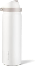 32 oz Stainless Steel Water Bottle with Straw, 2-in-1 Sip and Chug Lid, Triple Walled Vacuum Insulated Metal, Leakproof, BPA Free for Travel, School, Hiking, Gym, White