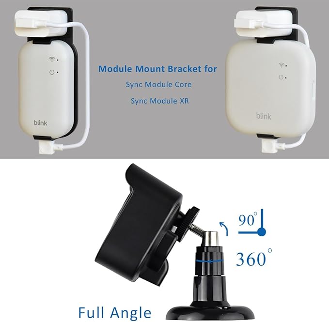 3PACK Blink Outdoor Camera Mount Bracket with Sync Module Core/XR Outlet Mount for Blink Outdoor 4th/3rd Camera (Camera Not Include)