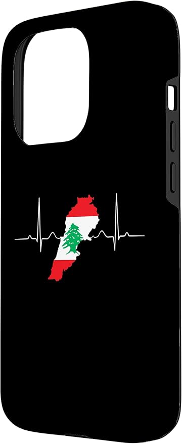 Lebanon Heart Lebanese Heartbeat Vintage Lebanon Map Case for iPhone 15 Pro