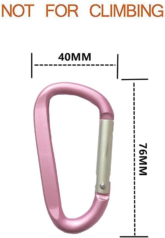 LESHIRY Large Carabiners Keychain 3" Aluminum D Shape Premium Durable D-Ring Carabiner Clip Hook Camping Accessories Snap Link Key Chain Durable Improved Design