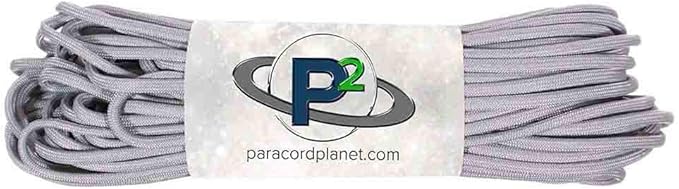 Paracord Planet Solid Color 550lb Paracord – 7 Strand Type III Nylon Cord for Indoor and Outdoor Tasks – Silver Gray (1,000 ft)