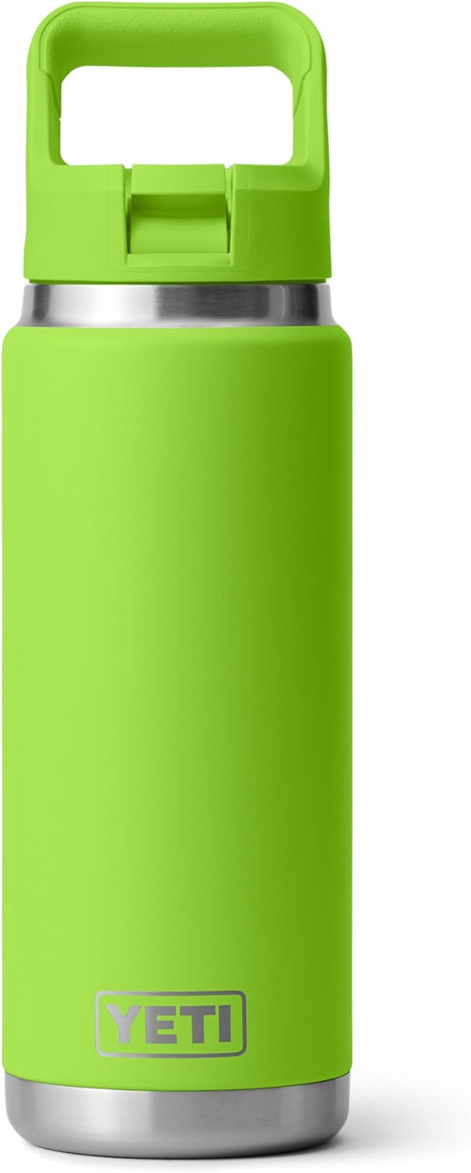 YETI Rambler 26 oz Bottle, Vacuum Insulated, Stainless Steel with Color Matching Straw Cap