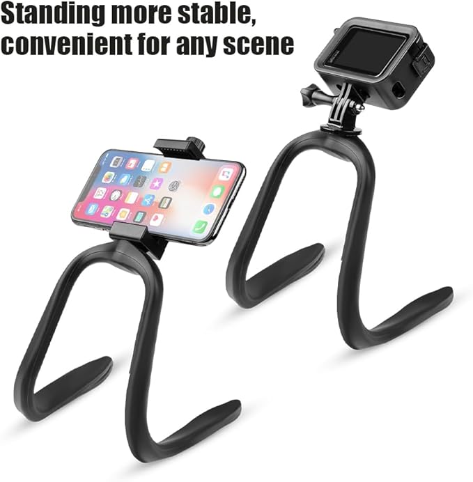 Taisioner U Stroller Phone Holder Wheelchair Accessories Cell Phone Seat Phone Holder for Treadmill Bike Shopping Cart Boat Action Camera Suitable with GoPro Hero 12/11/10/9/8/7/6/5/4 AKASO Insta360
