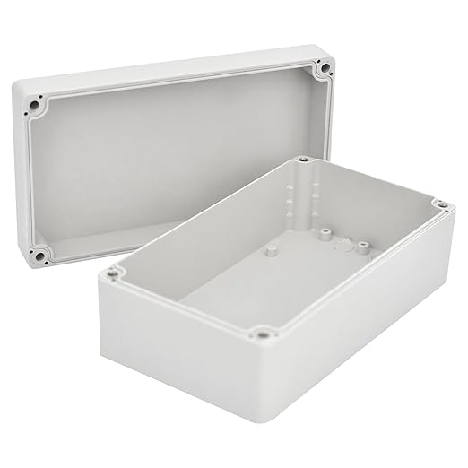 Plastic Junction Box, Nineleaf IP67 Plastic Electrical Project Case, Waterproof PVC Junction Box, Surface Mount Electrical Enclosure with Cover, 6.1x3.5x2.3Inch(157X88.5X60mm), White, 1 Pack