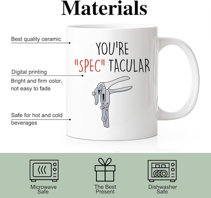 RZHV You're Spectacular Coffee Mug, Funny OBGYN Gynecologist Midwife Mug, Thank You Gifts for Labor Nurses, OBGYN Gynecologist Midwives, Graduation Gifts for Nurse Medical Students Labor Nurses
