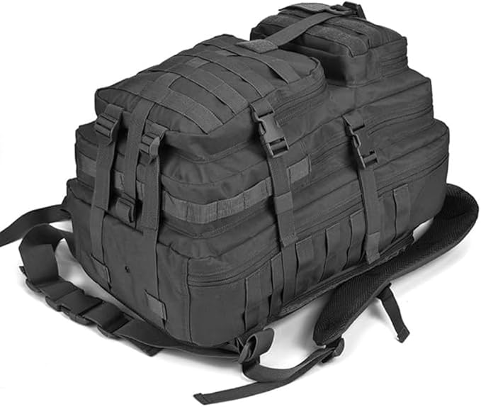REEBOW GEAR Tactical Backpack for Men Army Molle Military Style Assault Pack Bug Bag Backpacks Daypack (40L Black)