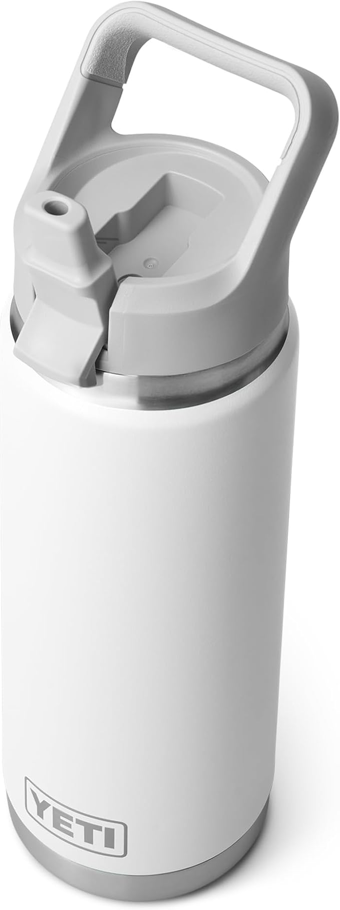 YETI Rambler 26 oz Bottle, Vacuum Insulated, Stainless Steel with Color Matching Straw Cap