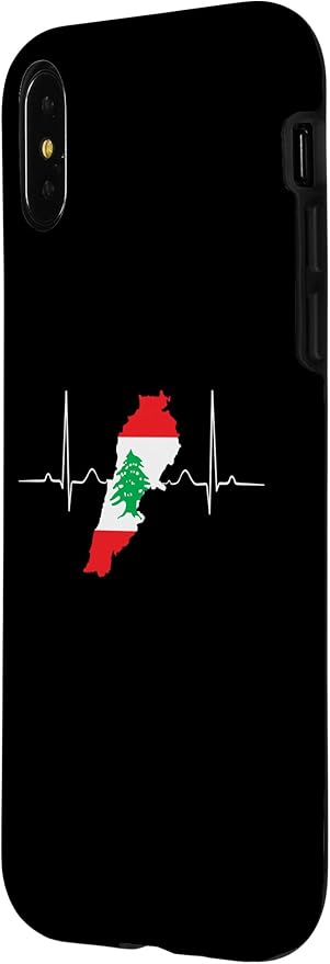 Lebanon Heart Lebanese Heartbeat Vintage Lebanon Map Case for iPhone X/XS