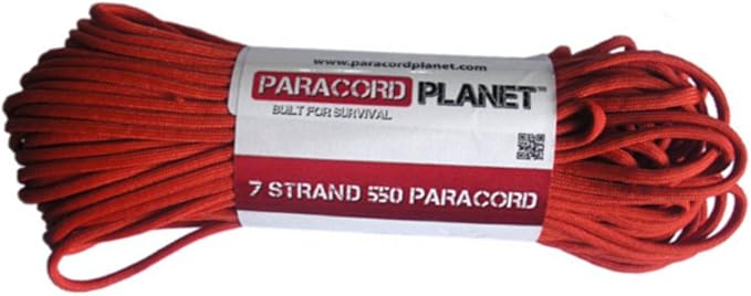 Paracord Planet Solid Color 550lb Paracord – 7 Strand Type III Nylon Cord for Indoor and Outdoor Tasks – Solar Orange (250 ft)