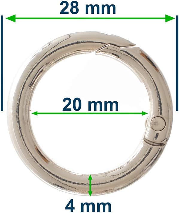 Paracord Planet Spring Gate O Rings – Available in 3/4 Inch and 1 Inch Sizes – Silver, Bronze, and Gold Color Options (50 Pack, 3/4 Inch, Silver)