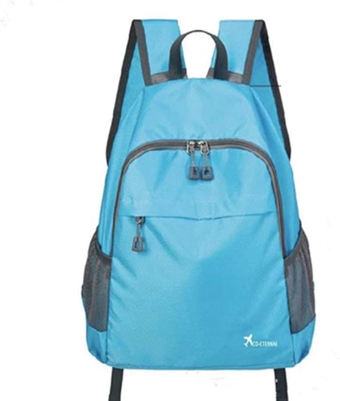 Geboldil Men's and women's waterproof backpack traveling backpack blue1