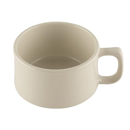G.E.T. BF-080-IV Melamine Shatter-Resistant Mug/Coffee Cup, 11 Ounce, Ivory (Set of 12)