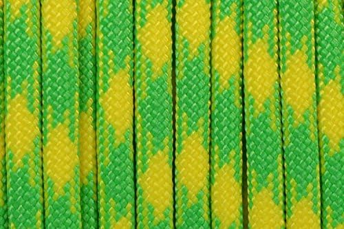 BORED? PARACORD! 550 lb Paracord – Ideal for Crafting, DIY Projects, Camping, Military & Active Outdoors – 300+ Colors – Tactical Parachute Cord Type III – Strong - Dayglow 2 50 Feet