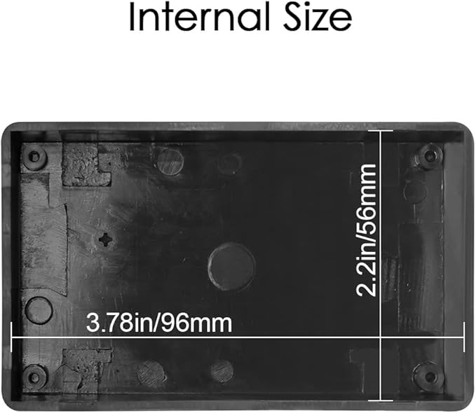 LeMotech Project Box 10 Pieces ABS Plastic Electrical Project Case Small Junction Box for Electronics Black 3.9 x 2.4 x 1.0 inch (100 x 60 x 25 mm)