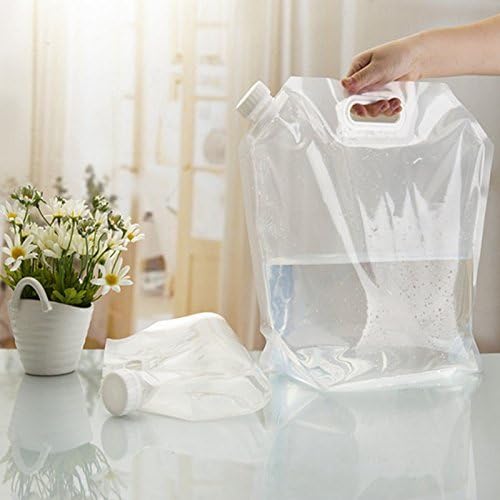 SUPANT Collapsible Emergency Water Jug Container Bag, Freezable, BPA Free Plastic Water Carrier Tank, Outdoor Folding Water Bag for Sport Camping Riding Mountaineer Backoacking, Food Grade