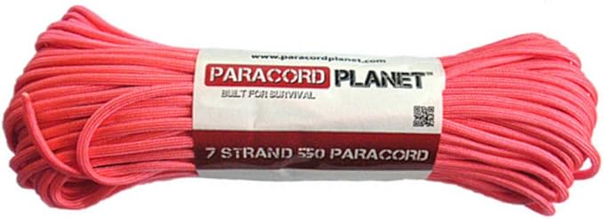 Paracord Planet Solid Color 550lb Paracord – 7 Strand Type III Nylon Cord for Indoor and Outdoor Tasks – Salmon (1,000 ft)