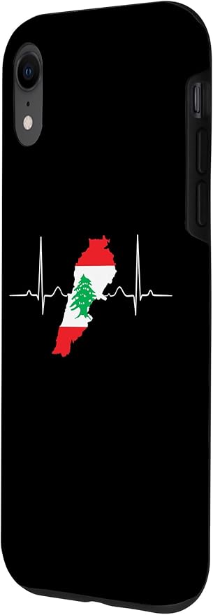 Lebanon Heart Lebanese Heartbeat Vintage Lebanon Map Case for iPhone XR