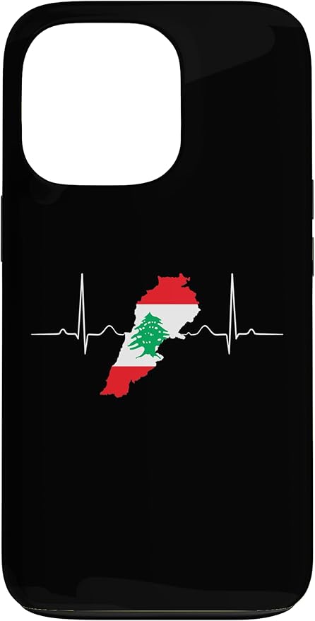 Lebanon Heart Lebanese Heartbeat Vintage Lebanon Map Case for iPhone 13 Pro