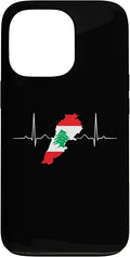 Lebanon Heart Lebanese Heartbeat Vintage Lebanon Map Case for iPhone 13 Pro