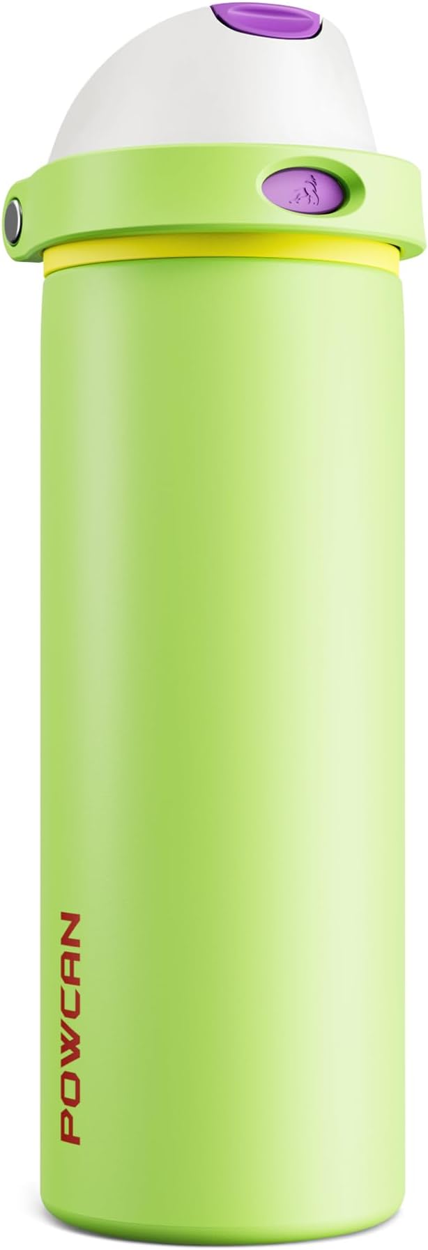 POWCAN 24 oz Insulated Water Bottle: 2-in-1 Push-Button Spout & Quick-Flip Straw, Leakproof, Cold 24Hrs, Lockable, Fits Car Cup Holder, Stainless Steel Cup for Sports, Travel, Daily Use (Scare School)