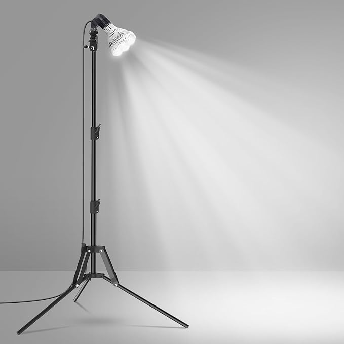 SANSI 365W Equivalent LED Work Light, 5500LM 5000K Portable Work Light With Telescoping Tripod Stand, LED Work Light with Stand Adjustable 30-55 Inches, Premium Carbon Steel Strong and Stable