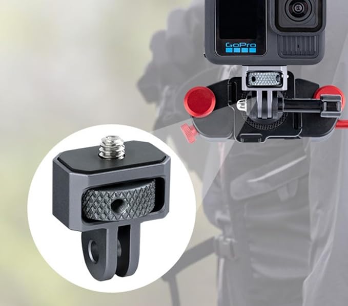 Aluminum Camera Tripod Adapter 1/4"-20 Conversion Adapter Mounts Compatible with Gopro Action Cameras Insta360 and Other Standard 1/4 Accessories, Quarter Inch Mount Adapter (Type CC)