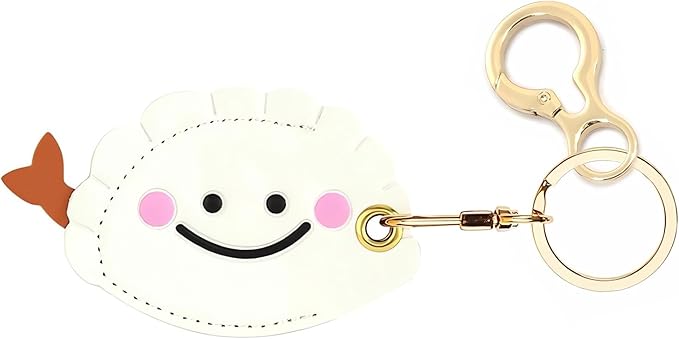 Leather Keychain Holder Case Compatible with AirTag,Cute air tag Cover with Keychain Ring,GPS Tracker Case for Keys