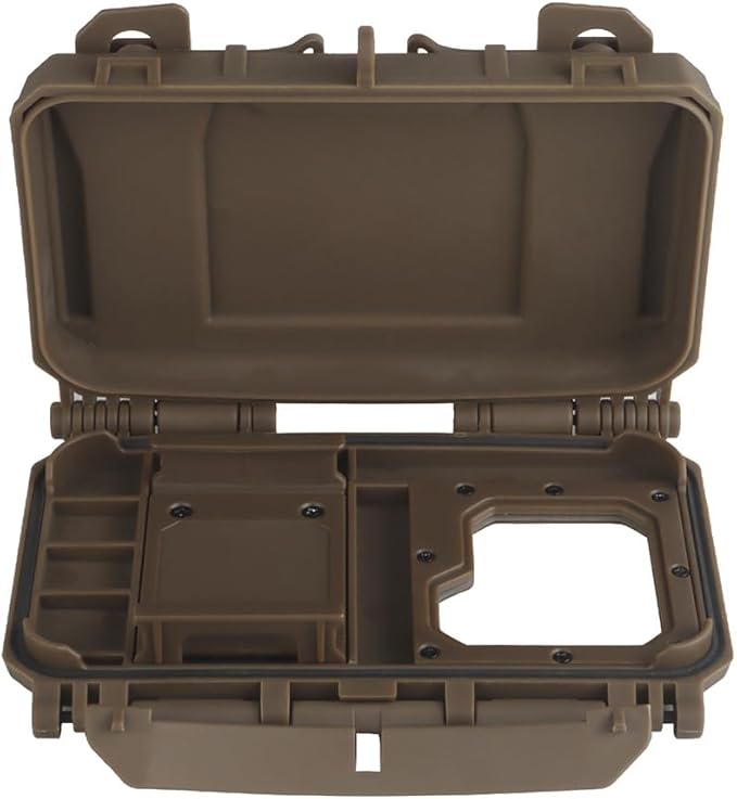Tactical Phone Case Universal Integrated Phone Clamp MOLLE Holder, Cell Phone Chest Mount with Viewing Window for Map Navigation Airsoft Hunting Vest Plate Carrier Outdoor Hiking