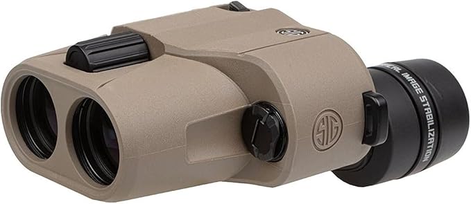 SIG SAUER Zulu6 FDE HDX OIS 12X42mm Waterproof Fog-Proof Portable Roof Prism Binocular with Image Stabilization (SOZ6WP12)