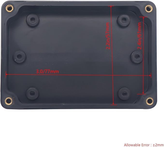 Project Box IP65 Waterproof Junction Box ABS Plastic Black Electrical Boxes DIY Electronic Project Case Power Enclosure 3.3 x 2.3 x1.3 Inch(83 x 58 x 33)