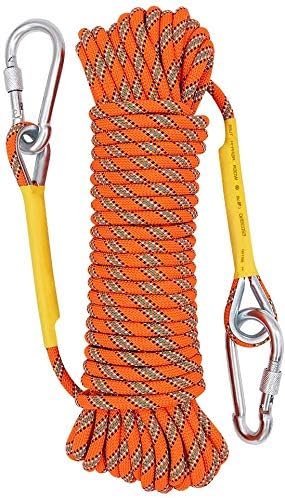 X XBEN Outdoor Climbing Rope 10M(32ft) 20M(64ft) 30M(96ft) 50M(160ft) 70M(230ft) 152M(500FT) 352M(1000FT) Static Rock Climbing Rope for Escape Rope Ice Climbing Equipment Fire Rescue Parachute