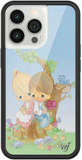 Wildflower Cases - Compatible with iPhone 13 Pro | Protective Black Bumper, 6.5ft Drop Test Certified, Women Owned Small Business | Precious Moments Collab - Love One Another