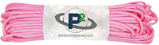 Paracord Planet Solid Color 550lb Paracord – 7 Strand Type III Nylon Cord for Indoor and Outdoor Tasks – Rose Pink (250 ft)