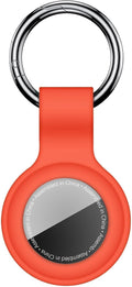 Linsaner Case for AirTag 2nd Gen (2026) & 1st Gen, Silicone Holder Keychain Key Ring, Protective Cover for Apple for Air Tags, GPS Finder Accessories for Bags, Pets, Kids, Luggage, Orange