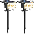 btfarm Solar Spot Lights Outdoor Waterproof, 2 Pack/3 Modes Motion Sensor Lights, Solar Powered Spotlights 2-in-1 Auto On/Off for Outside Pathway Yard Garden Landscape Lighting, Warm White