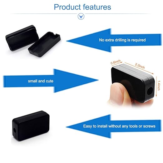 YXQ 55x35x15mm Waterproof Electric Project Case Junction Box with Cover Black Plastic, 6-Pack