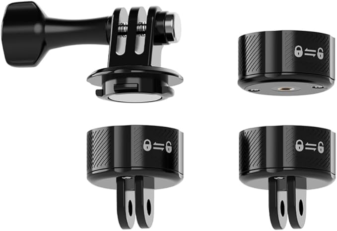 Magnetic Mount Accessories, Basic Set Quick Release Adapter Compatible with Gopro Hero 13/12/11/10/9, Insta360, AKASO, DJI and More (Magnetic Quick Release Kit)