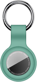 Linsaner Case for AirTag 2nd Gen (2026) & 1st Gen, Silicone Holder Keychain Key Ring, Protective Cover for Apple for Air Tags, GPS Finder Accessories for Bags, Pets, Kids, Luggage, Pine Green