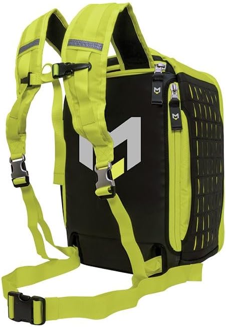 MERET V.E.R.S.A.™ PRO X EMS Backpack (High Viz Yellow) – Modular ALS BLS Trauma Bag with Infection Control Material, Laser Cut MOLLE, Padded Harness System