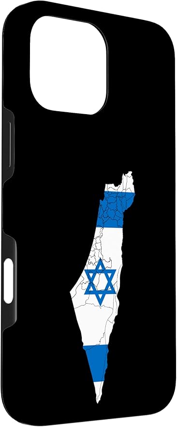 Israel National Flag Distressed Map Case for iPhone 16 Pro Max