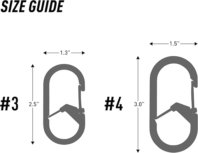 Nite IZE G-Series SlideLock #4 Dual Chamber Carabiner, Dual Security Carabiner Keychain, Stainless Steel